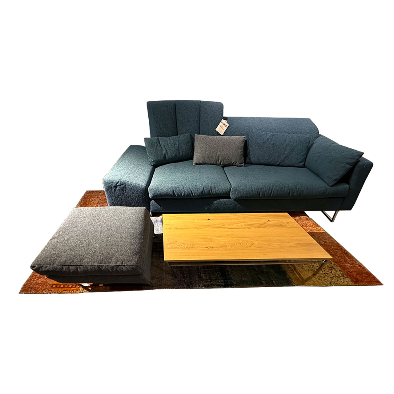 brühl embrace - Sofa 3-Sitzer asymmetrisch links 69610 mit Hocker 696621