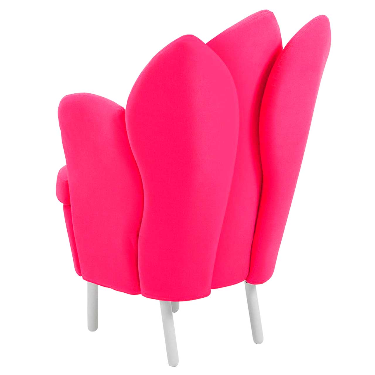 brühl morning dew - Sessel 61001 Pinker Sessel, Rückenansicht mit floraler Rückenlehne.