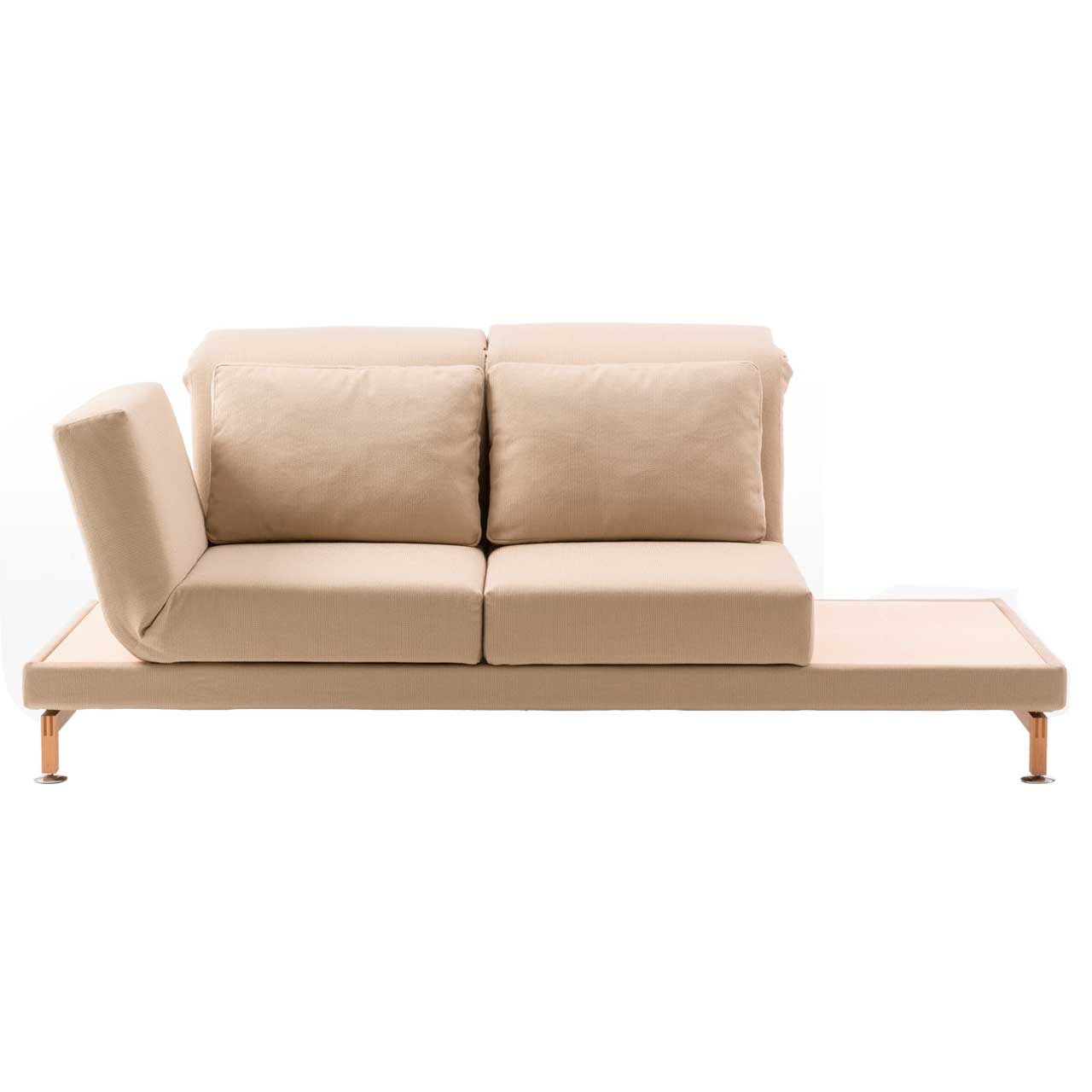 brühl moule small - Anstellsofa 2-Sitzer Drehsitz links + 2 Ablagen 73228