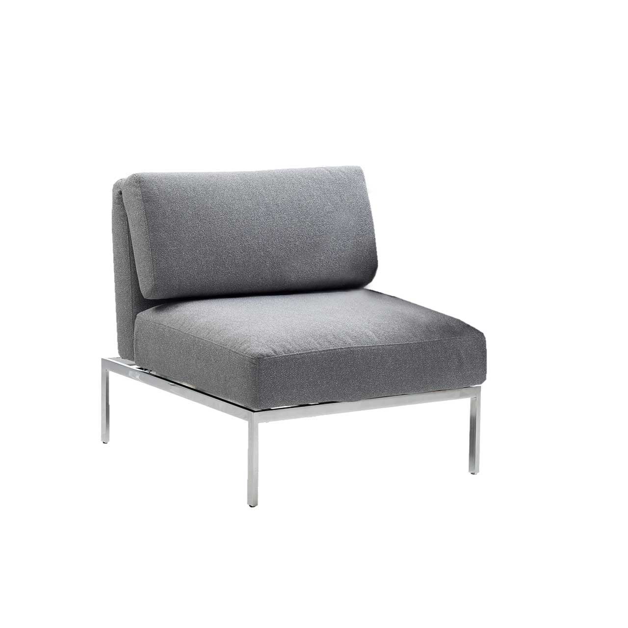 Zwischenelement brühl roro medium spring 73917 Zwischenelement mit einem Sitzplatz der Serie roro medium spring in grauem Stoff.