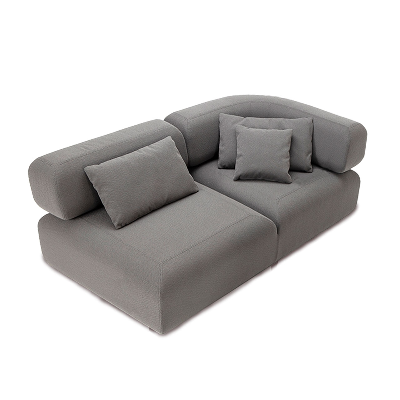 Openend all together 73624 Graues Openend mit langer umschließender Armlehne auf der rechten Seite.