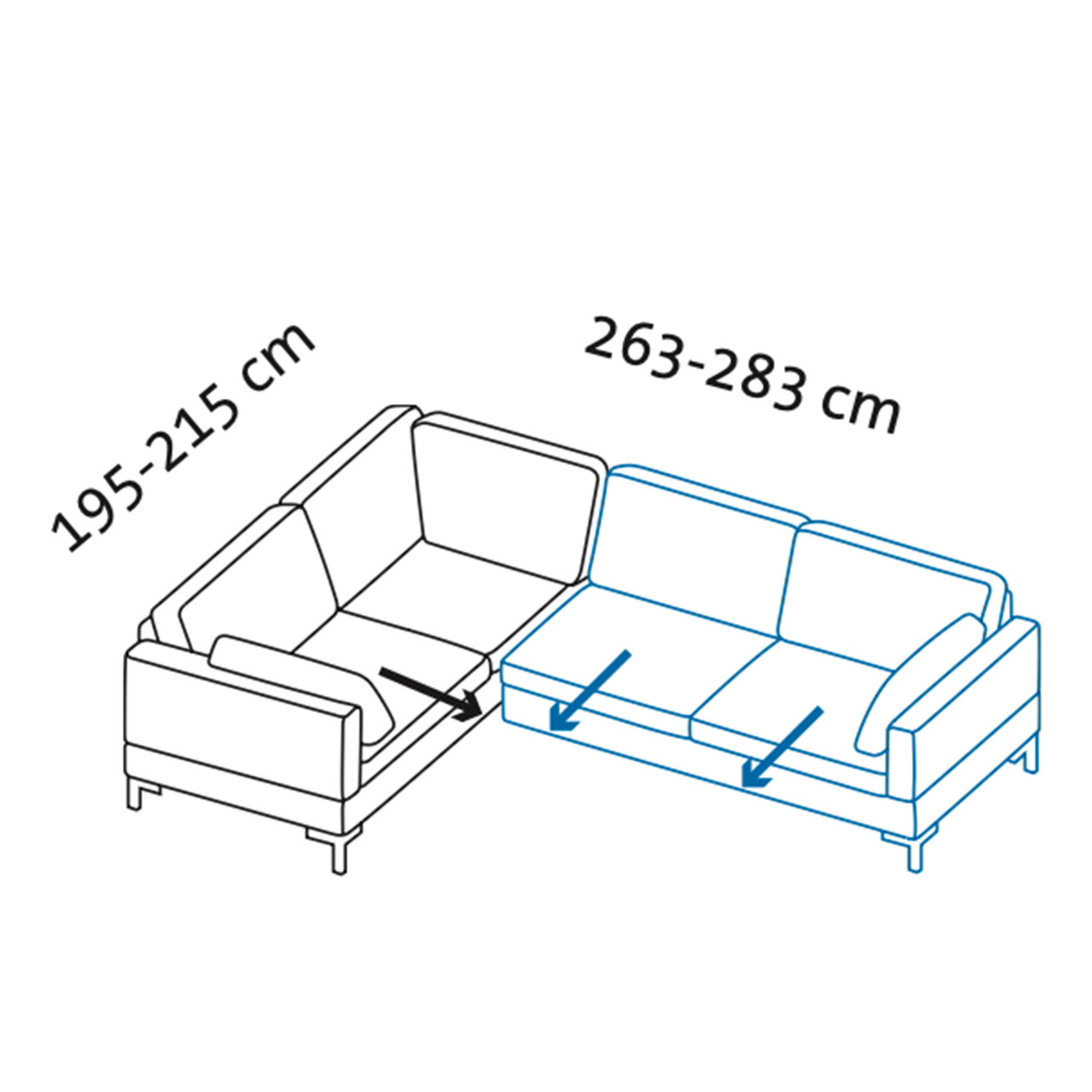 Maßzeichnung alba Garnitur B1 + X2