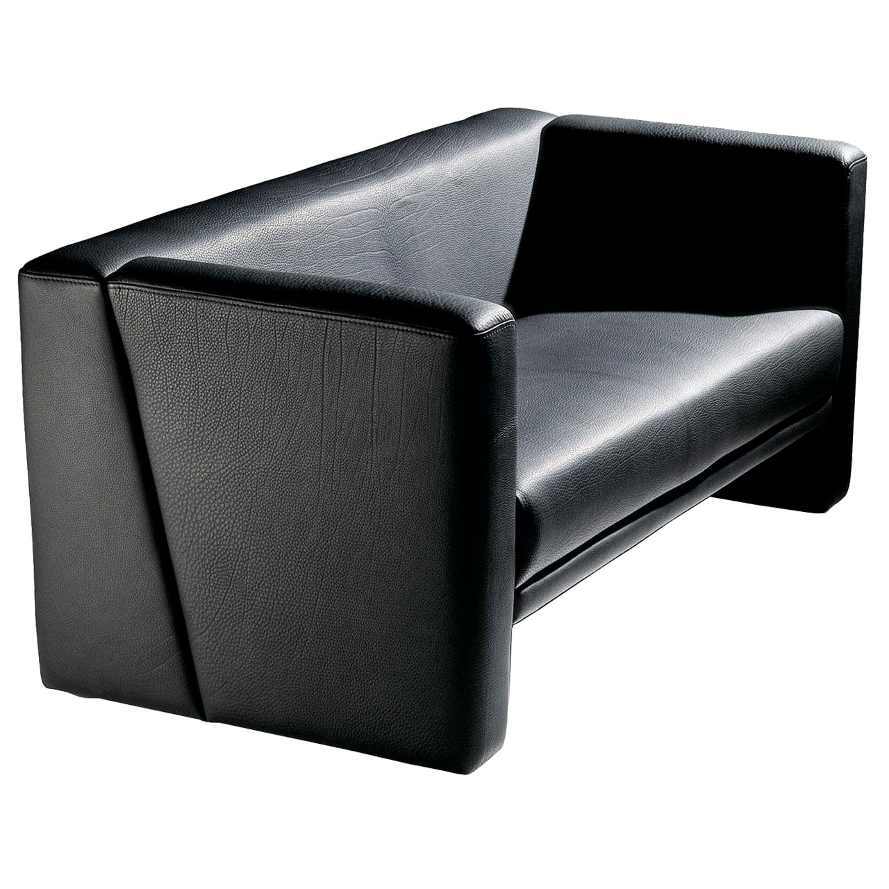 brühl visavis Sofa 21709 Schwarzes Ledersofa.