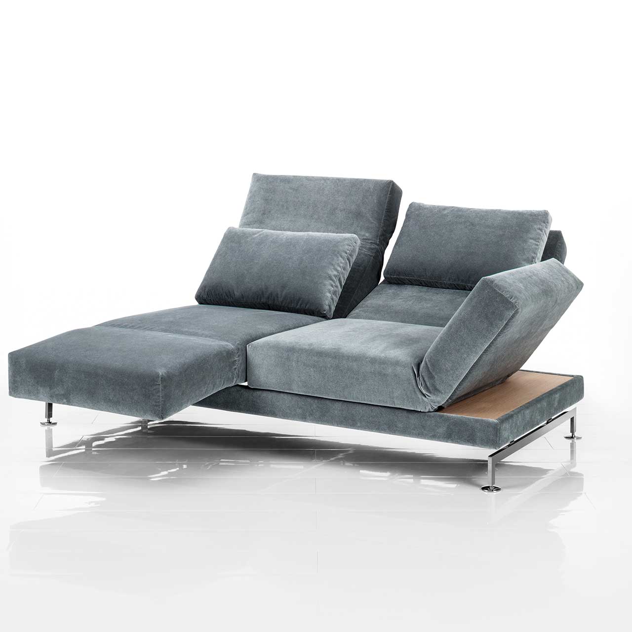 brühl moule-medium - Sofa 73207 2-Sitzer mit Drehsitzen + Ablage gedreht