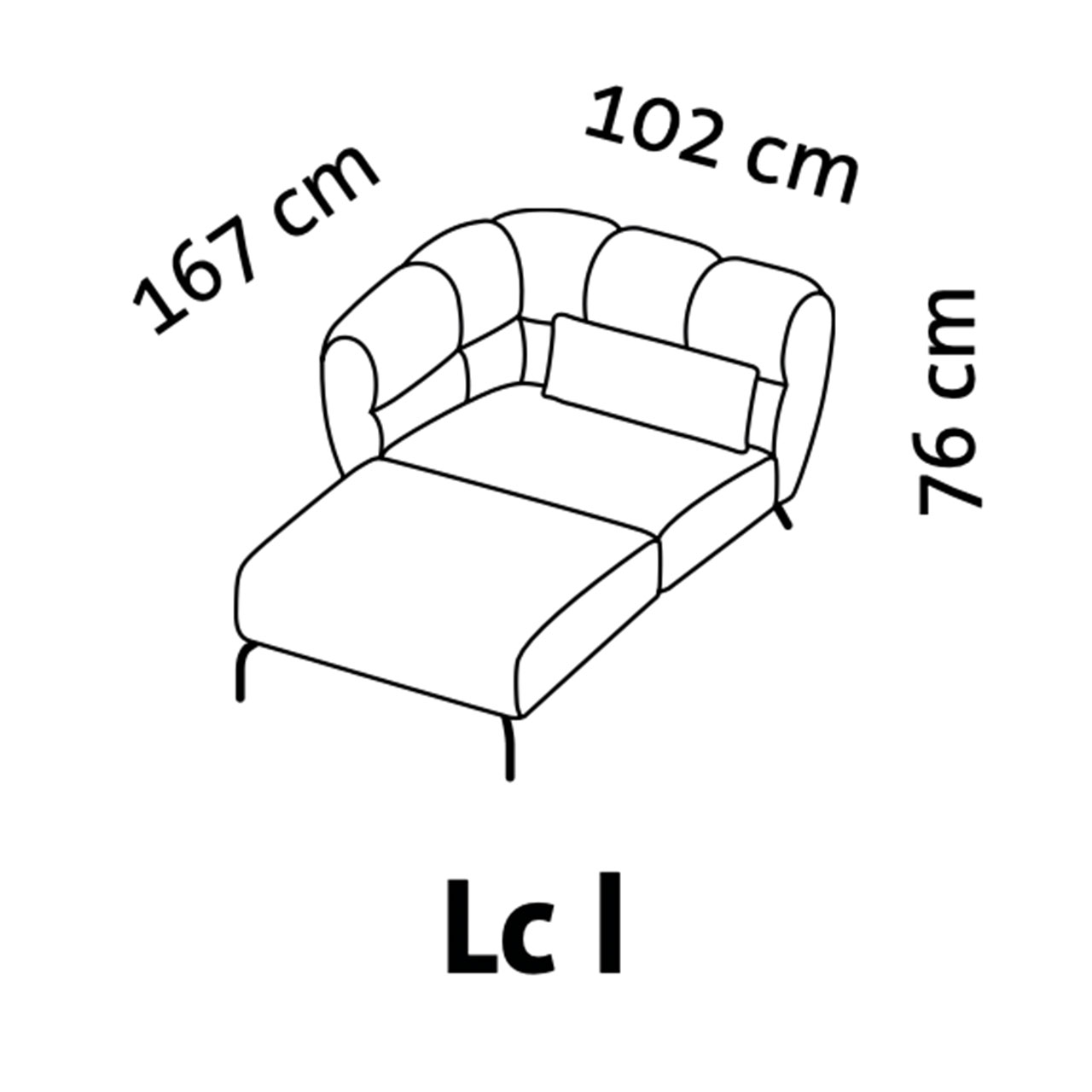 Maßzeichnung brühl magnolia 73030 Maßzeichnung brühl magnolia Longchair 73030