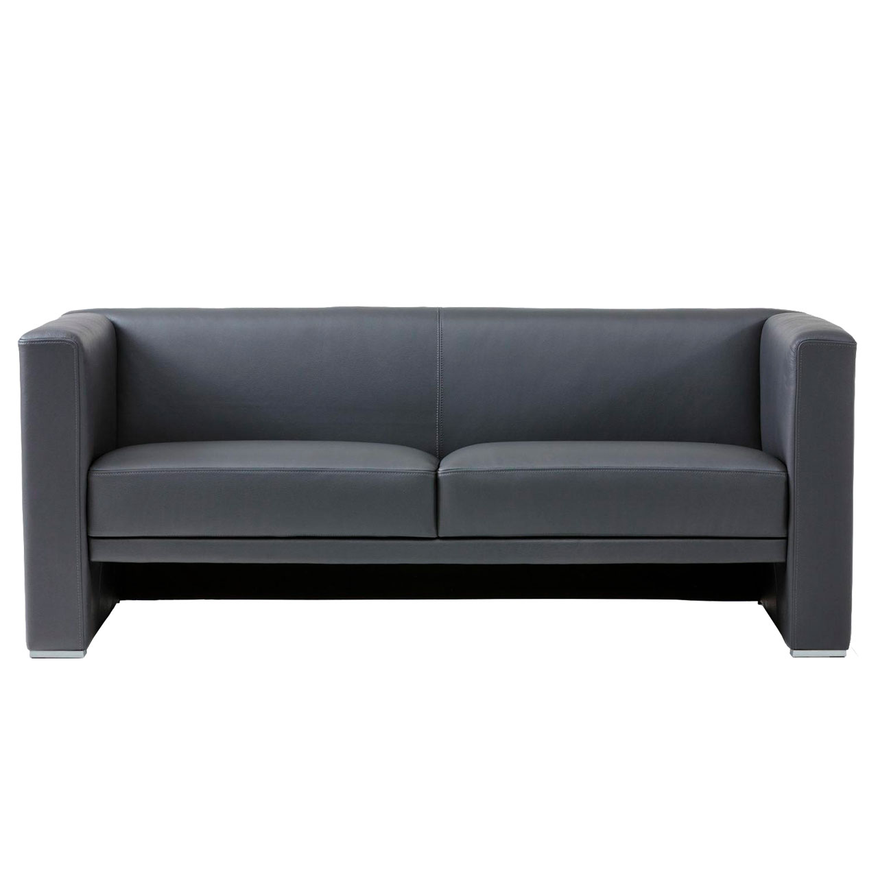 brühl visavis Sofa 21610 Dunkelgraues Ledersofa.