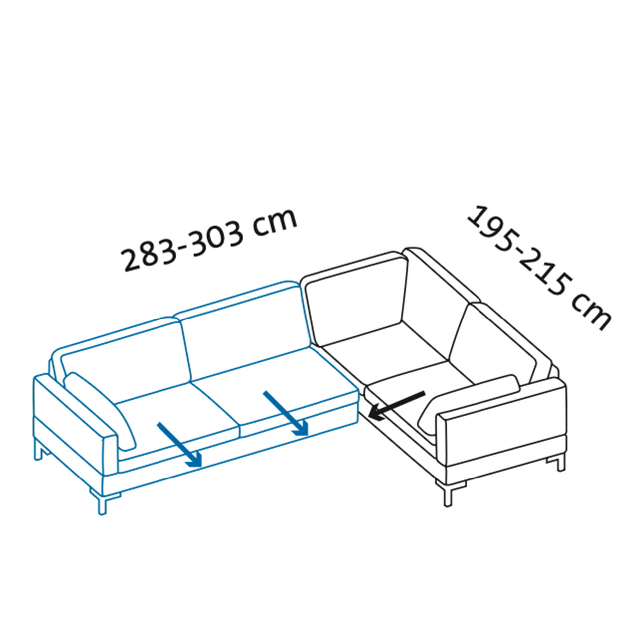 Maßzeichnung alba Garnitur Y1 + B2