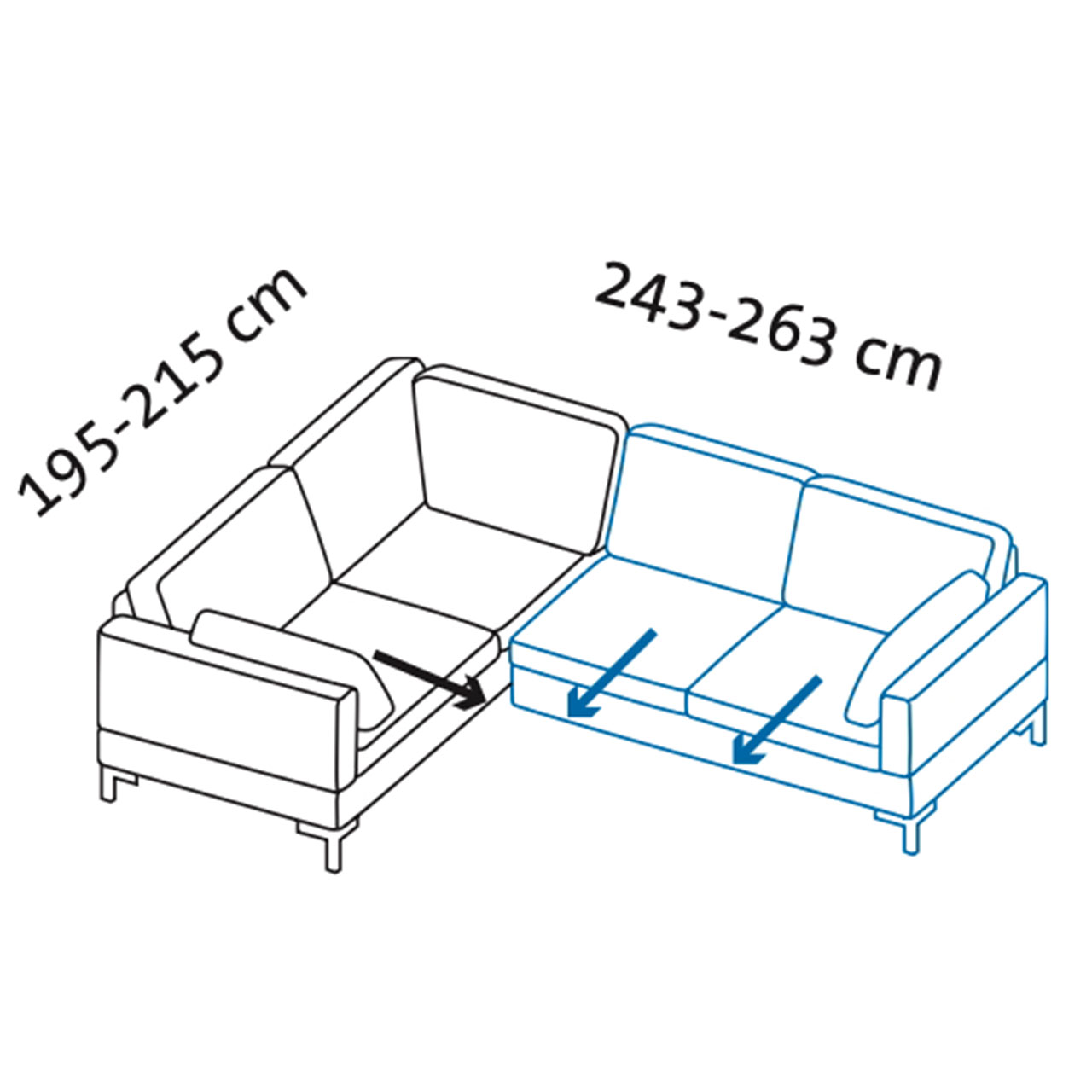 Maßzeichnung alba Garnitur B1 + W2
