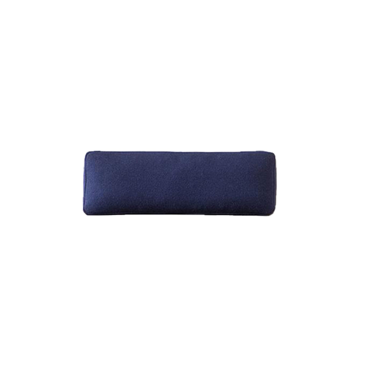 brühl alba - Armlehnkissen / Kopfstützkissen Schmales Armlehnkissen für Sofa in dunkelblauem Leder.
