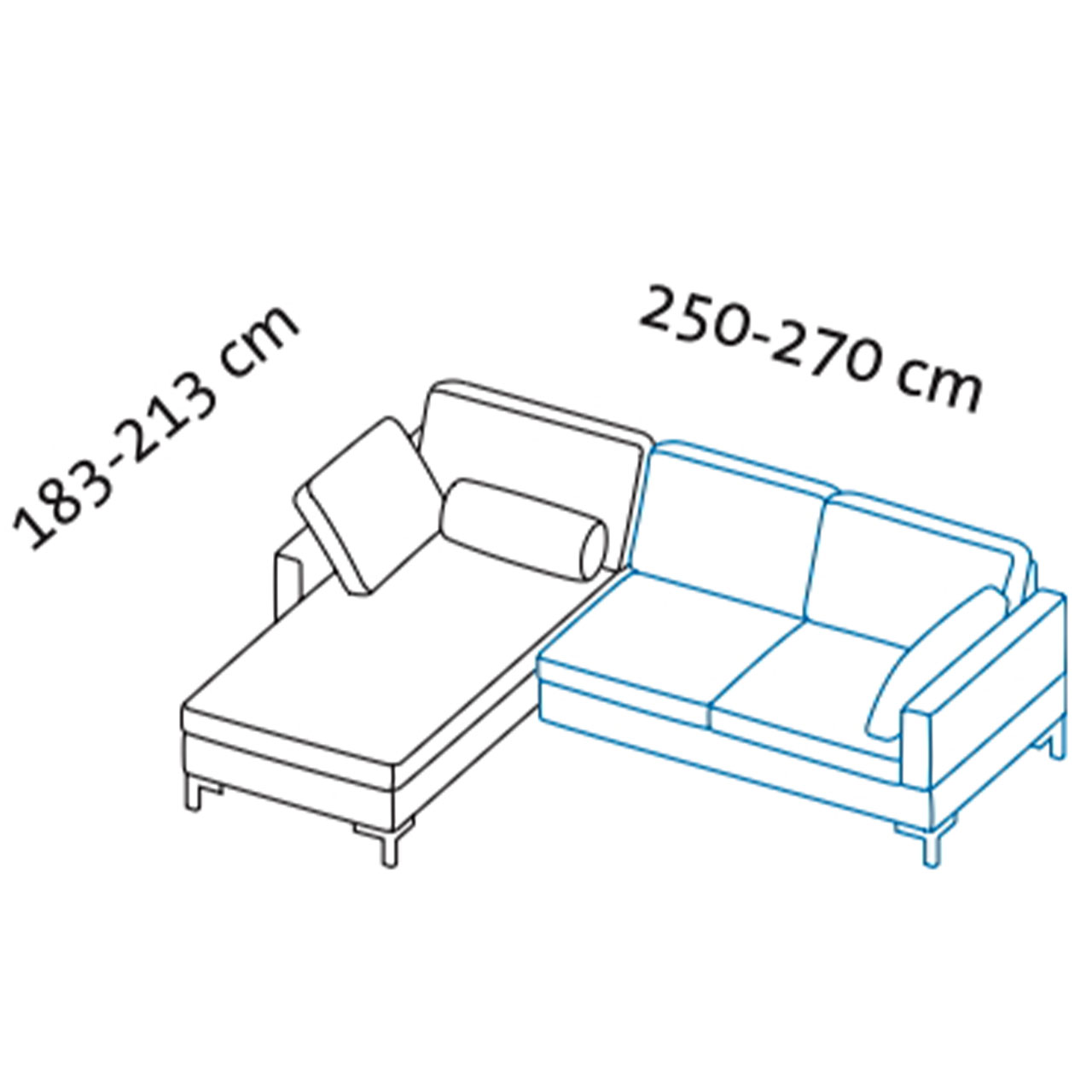 Maßzeichnung alba system Garnitur A1 + W2