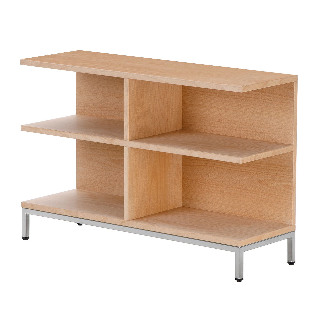 brühl easy pieces Regal Regal mit 2mal zwei Fächern mit chrom glänzenden Untergestell in Buche.