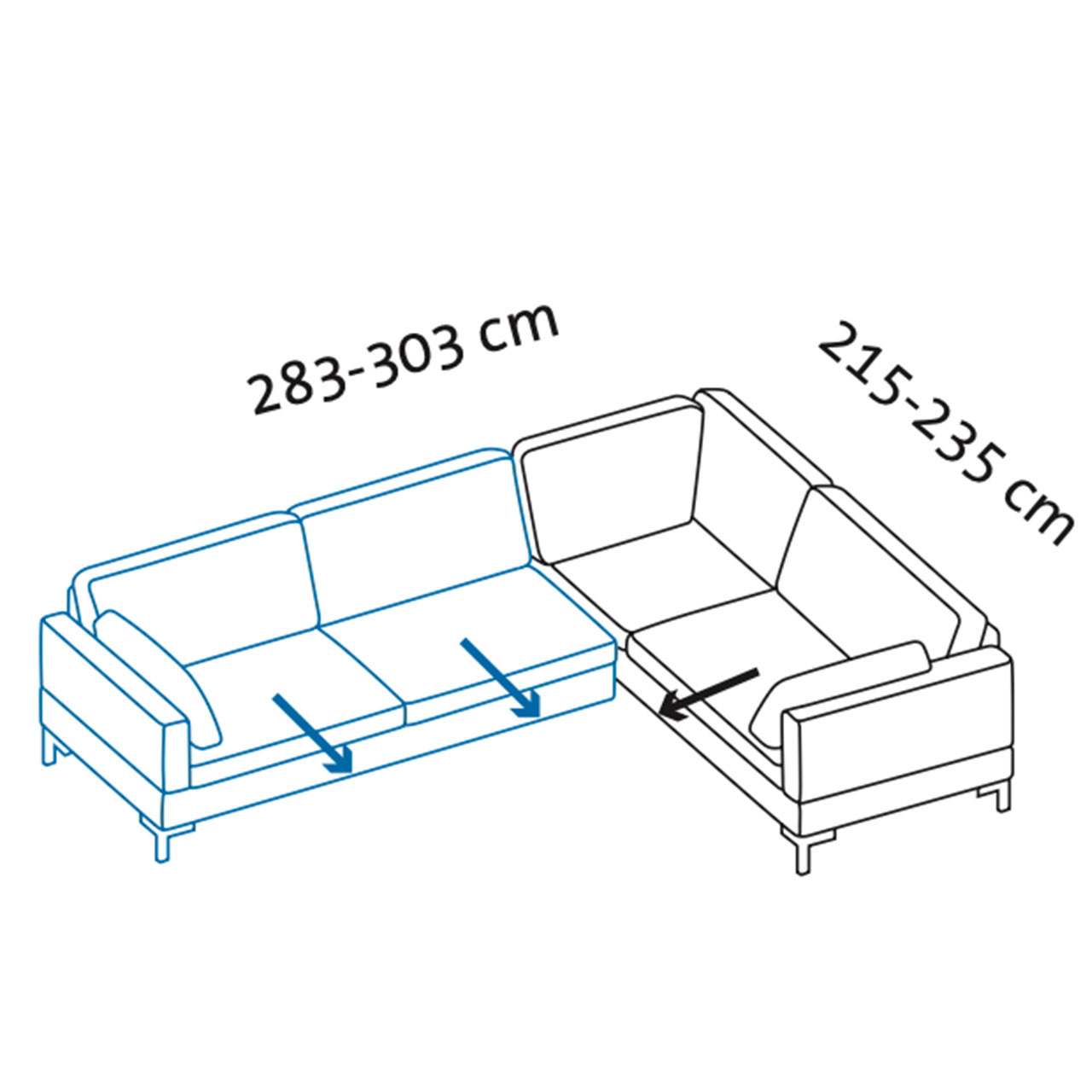 Maßzeichnung alba Garnitur Y1 + C2