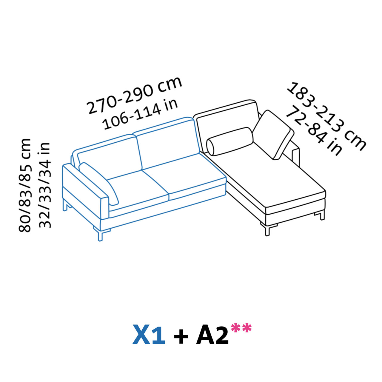 Maßzeichnung alba system X1 + A2