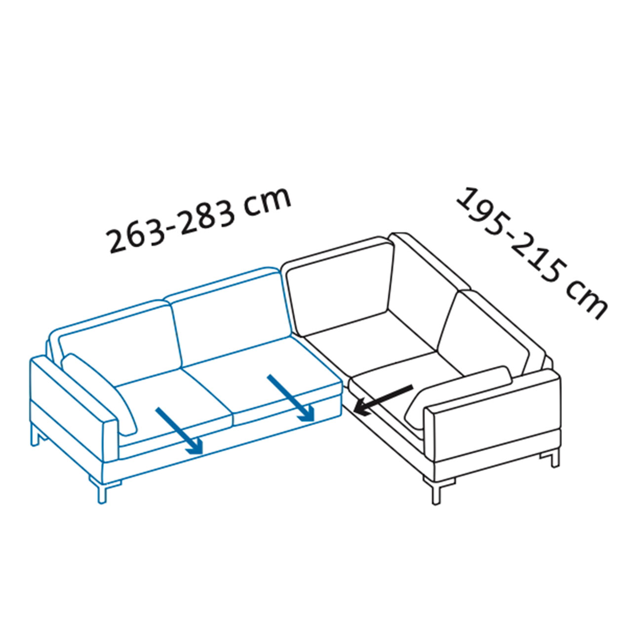 Maßzeichnung alba Garnitur X1 + B2