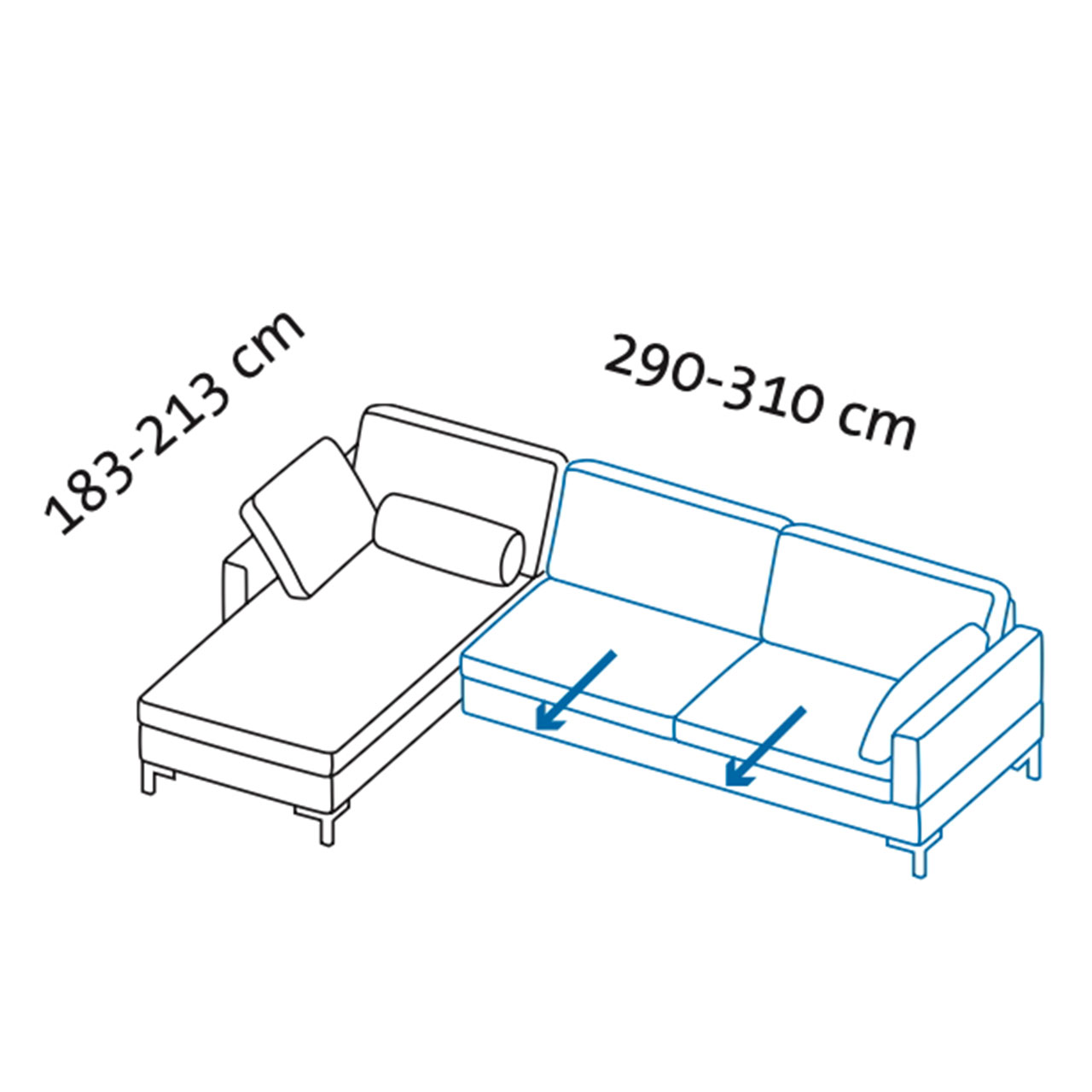 Maßzeichnung alba Garnitur A1 + Y2