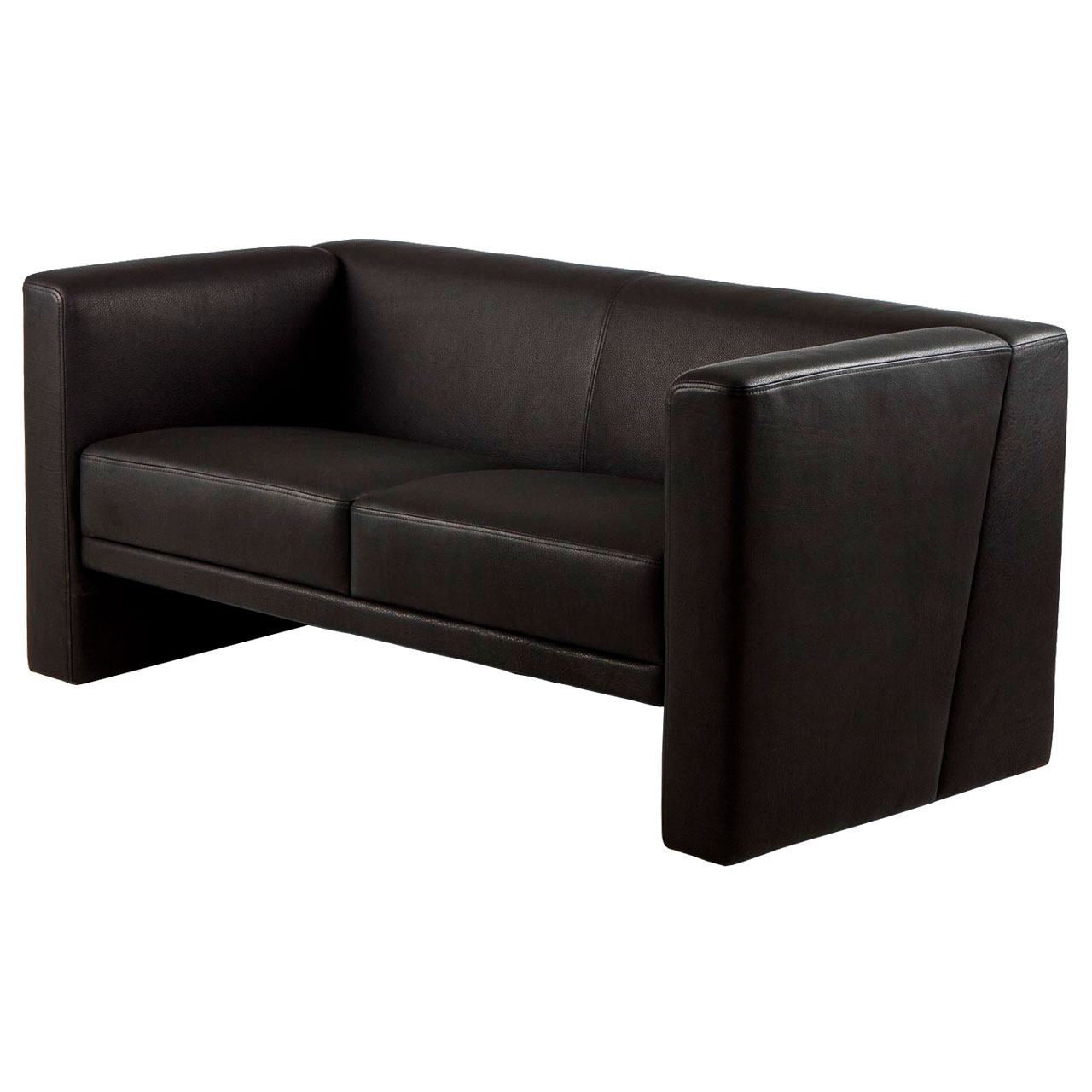 brühl visavis Sofa 21609 Schwarzes Ledersofa.