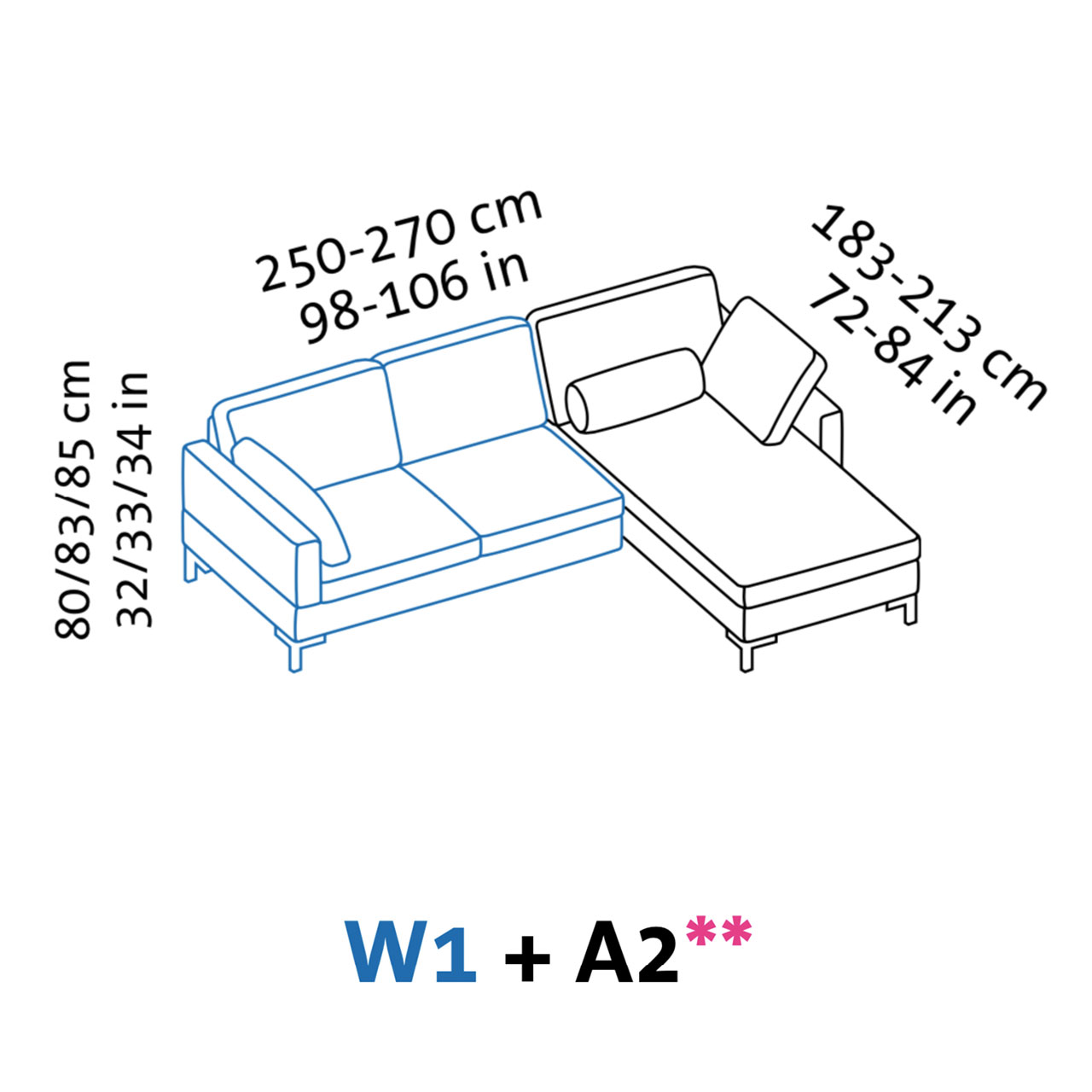 Maßzeichnung alba system W1 + A2