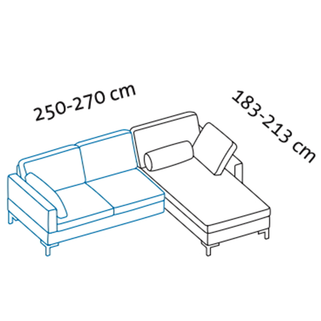 Maßzeichnung alba system Garnitur W1 + A2