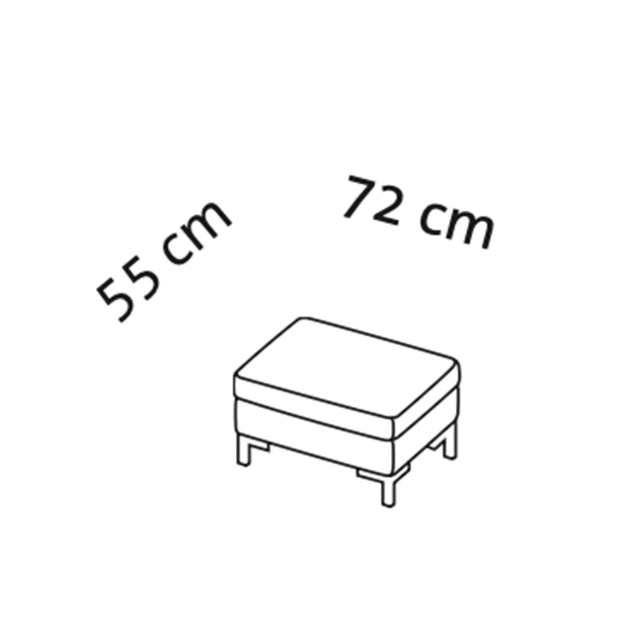 Maßzeichnung alba 55/70 Hocker 67688