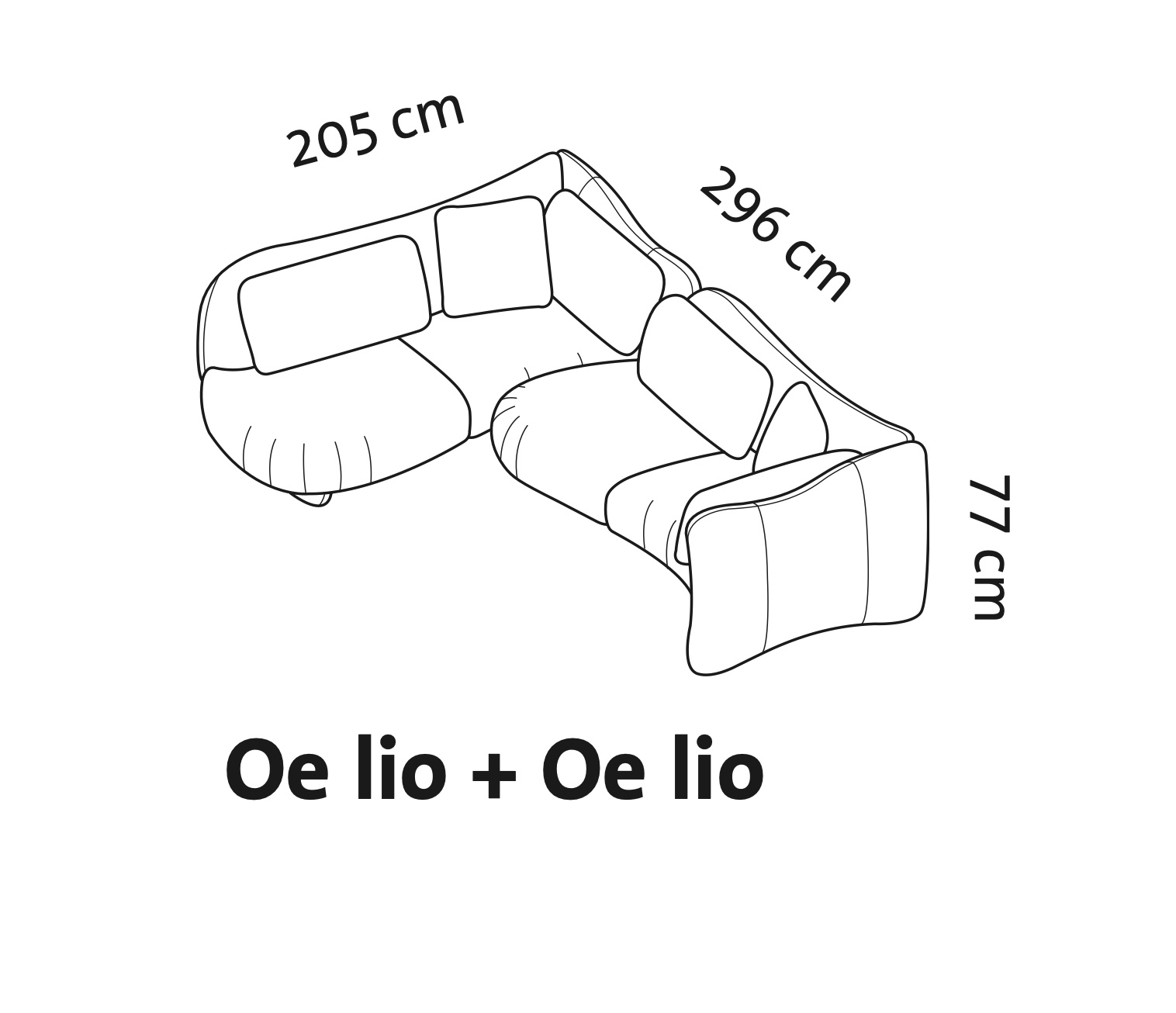 Maßzeichnung brühl bongo bay lounge 71430 + 71430 Maßzeichnung brühl bongo bay lounge Eckgarnitur