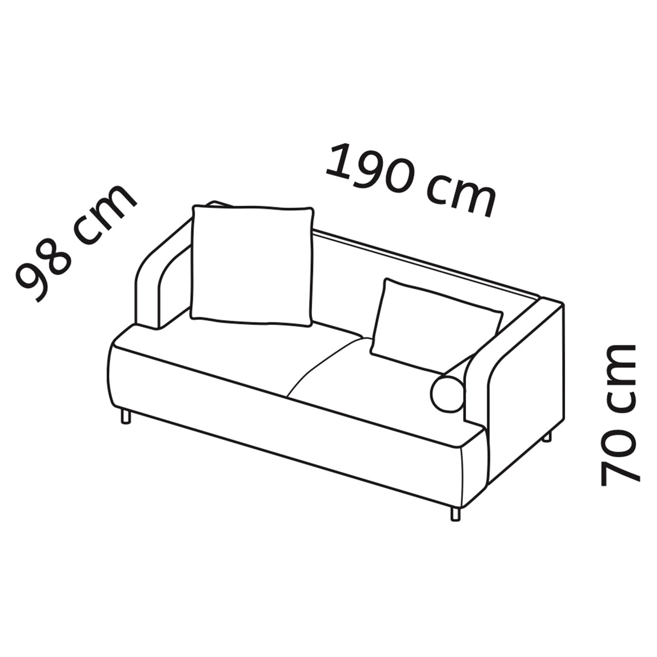 Maßzeichnung brühl aoyama 75008 Maßzeichnung brühl aoyama Sofa 2,5-Sitzer