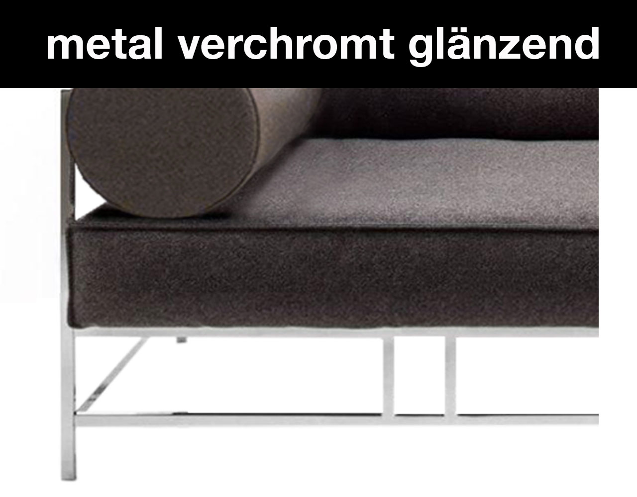 Metall verchromt glänzend Beispielbild für Gestell Metall verchromt glänzend für brühl easy pieces.